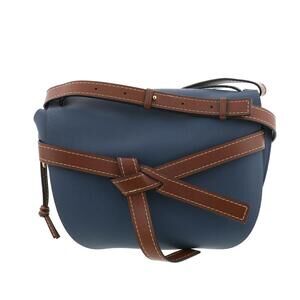 LOEWE Gate Bag Shoulder Messenger Navy Blue